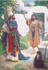 La vigna di Nabot, da The Bible Picture Book pubblicato da Thomas Nelson, c.1950 da Frank Adams